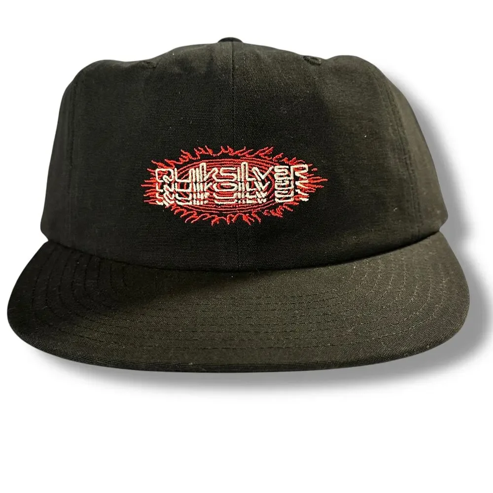 Quiksilver Radical Embroidered Snapback Baseball Cap Hat Big Boys Youth Sz 55cm